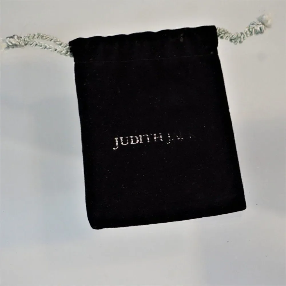 Judith Jack Vintage Dust Bag Jewelry Storage Black Velour Drawstring